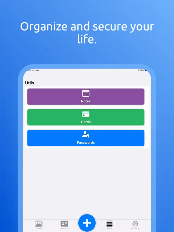 Tangkapan layar Lock app - Secure Vault iPad 