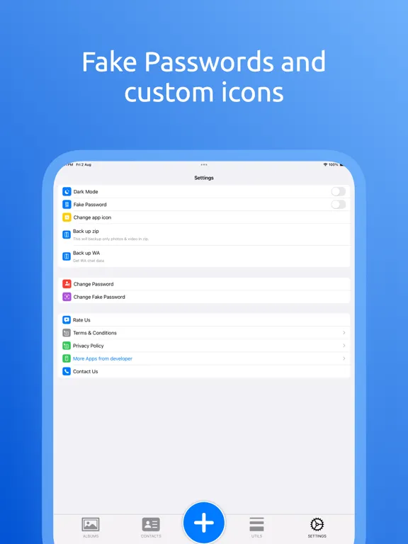 Tangkapan layar Lock app - Secure Vault iPad 