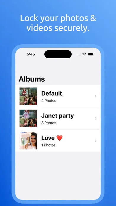 Tangkapan layar Lock app - Secure Vault