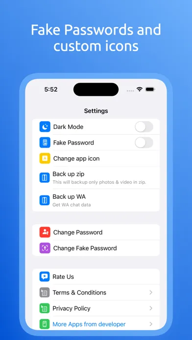 Tangkapan layar Lock app - Secure Vault