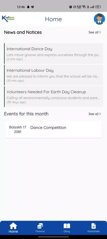 Screenshot di Krafters School