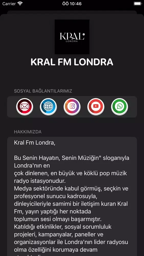 Kral Fm Londra - Radyo Dinle स्क्रीनशॉट