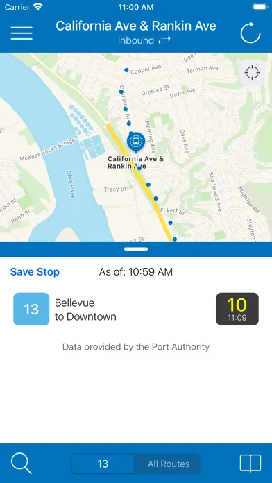 Pittsburgh Bus Tracker 스크린샷