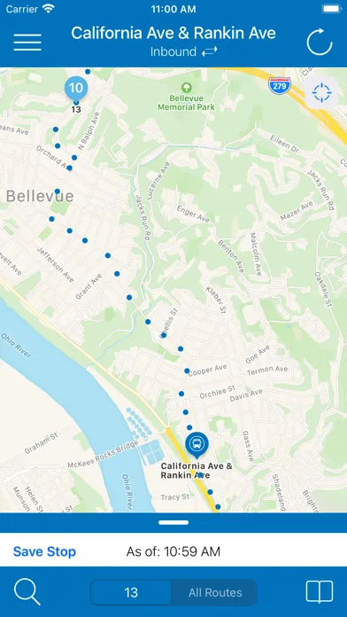 Pittsburgh Bus Tracker 스크린샷