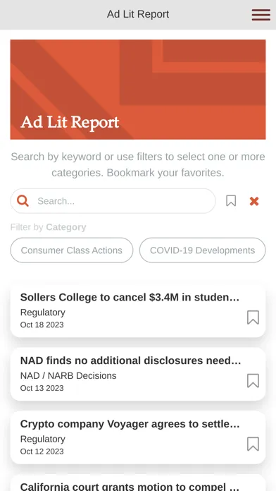 Kramer Levin Ad Lit Report स्क्रीनशॉट