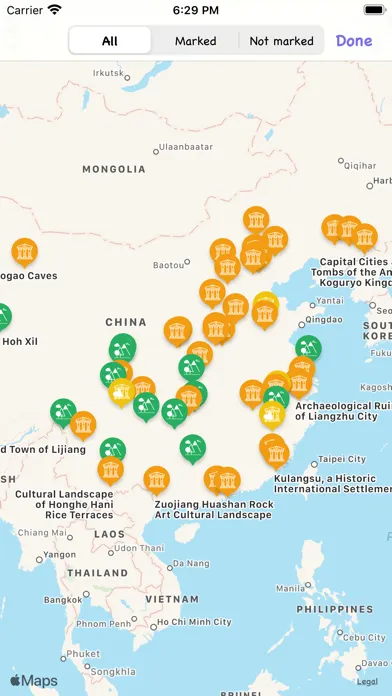 Tangkapan skrin China Travel Map: I Have Been