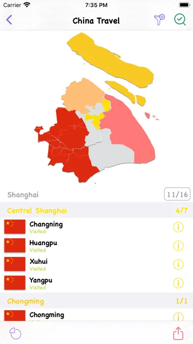 Tangkapan skrin China Travel Map: I Have Been