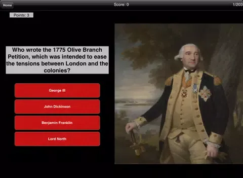Tangkapan skrin American Revolution: History Challenge iPad 