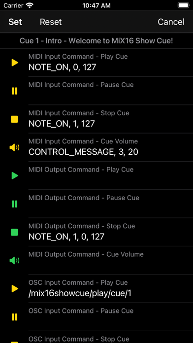 MiX16 Show Cue Lite スクリーンショット
