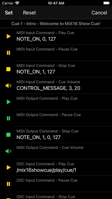 MiX16 Show Cue Lite スクリーンショット
