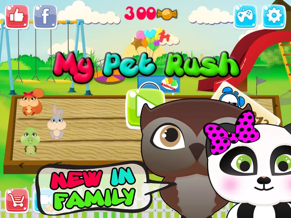 Ảnh chụp màn hình của My Pet Rush: Cute Cartoon Baby Animals Sprint Race iPad 