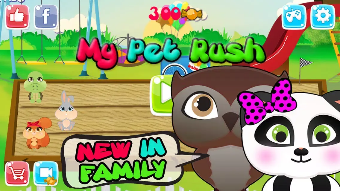 Ảnh chụp màn hình của My Pet Rush: Cute Cartoon Baby Animals Sprint Race