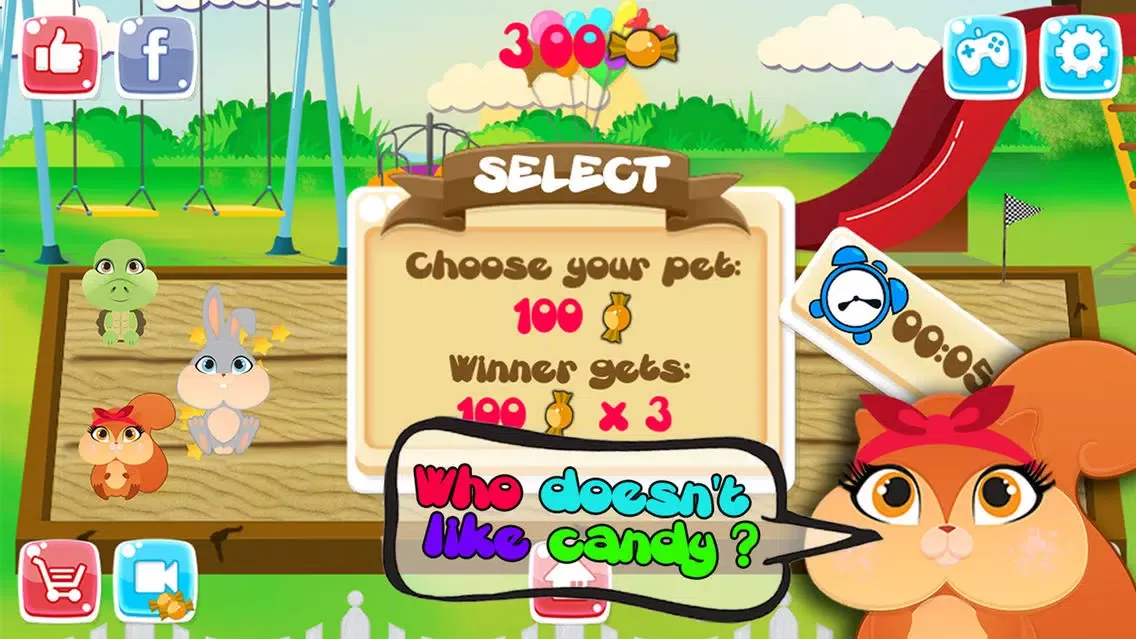 Ảnh chụp màn hình của My Pet Rush: Cute Cartoon Baby Animals Sprint Race
