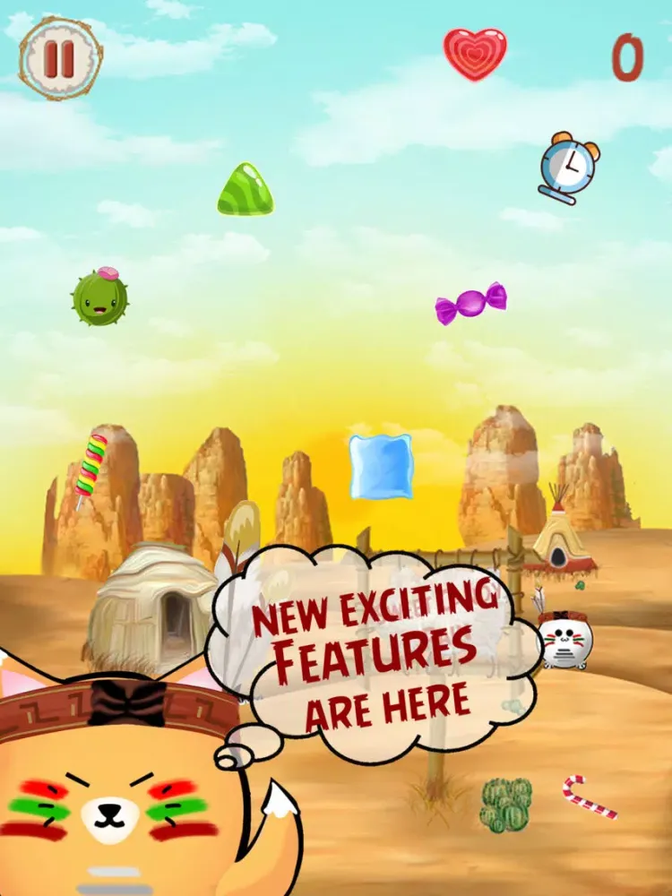 Sweet Candy Rain: Fight Angry Animals In Wild West iPad  Ekran Görüntüleri