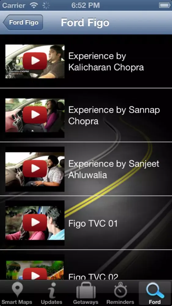 Capturas de tela do Ford - Drive Smart
