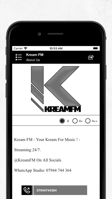 Скриншоты Kream FM