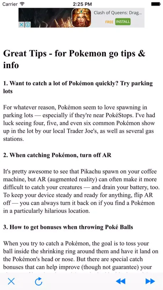 Capturas de tela do Great Tips - for Pokemon go