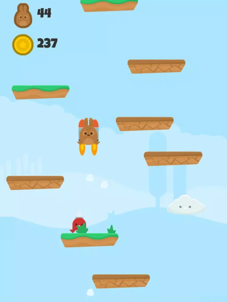 Ảnh chụp màn hình của Doodle Rabbit Jump iPad 