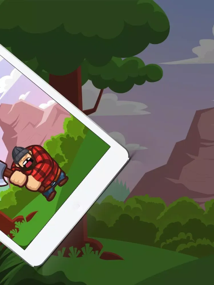 Lumberjack Tree Chop - Premium iPad  스크린샷