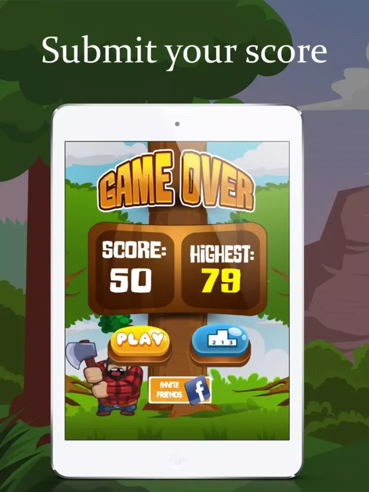 Lumberjack Tree Chop - Premium iPad  스크린샷