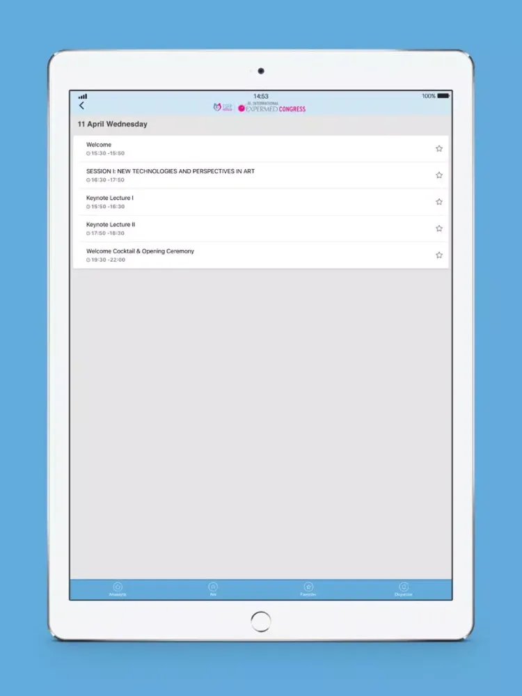 Expermed 2019 iPad  スクリーンショット
