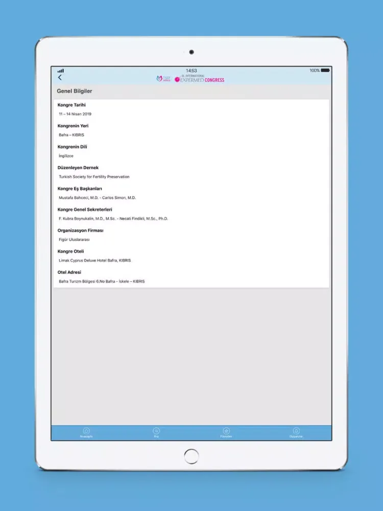Expermed 2019 iPad  スクリーンショット