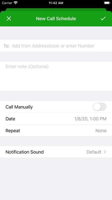 Call Scheduler and Reminder Screenshots