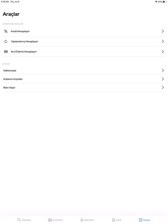 Kredi Hesaplama Kredya iPad  Screenshots