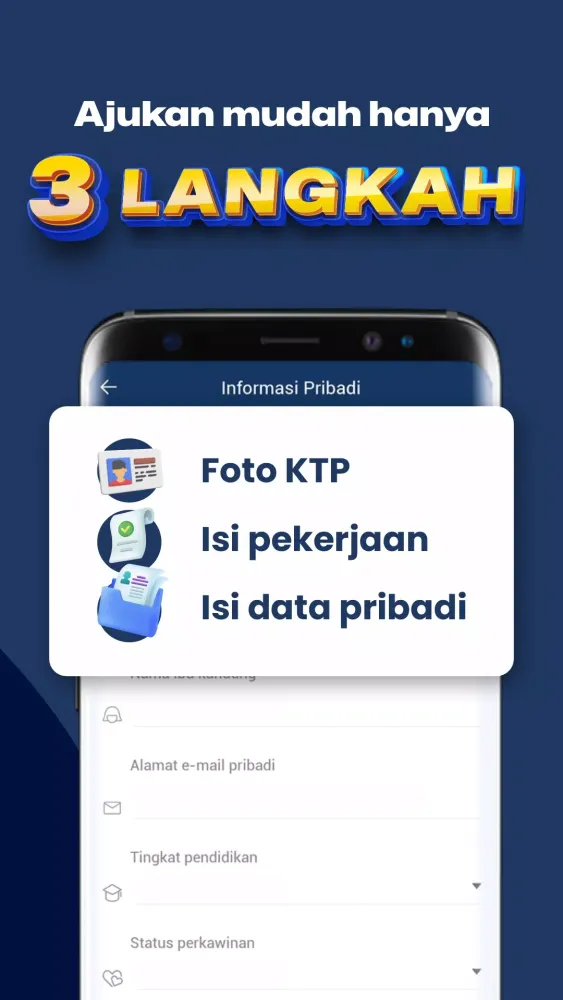 Tangkapan skrin Kredito—Pinjaman Uang Online