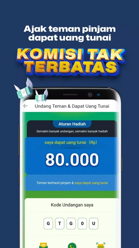 Tangkapan skrin Kredito—Pinjaman Uang Online