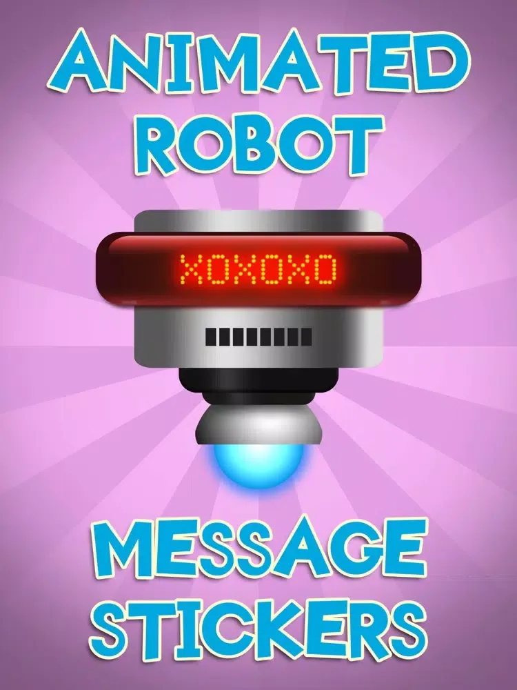 Animated Robot Text Stickers iPad 應用截圖