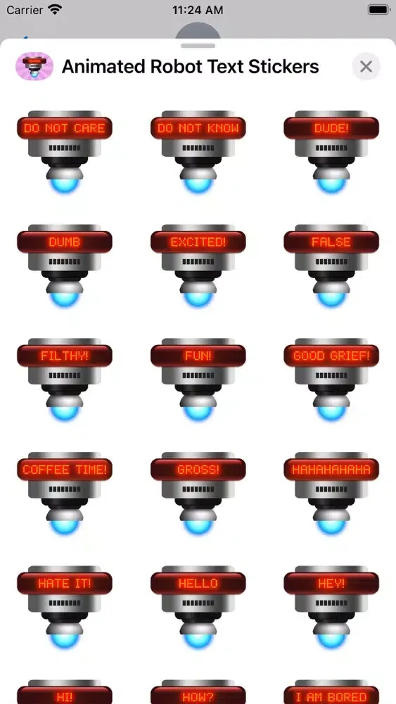 Animated Robot Text Stickers應用截圖