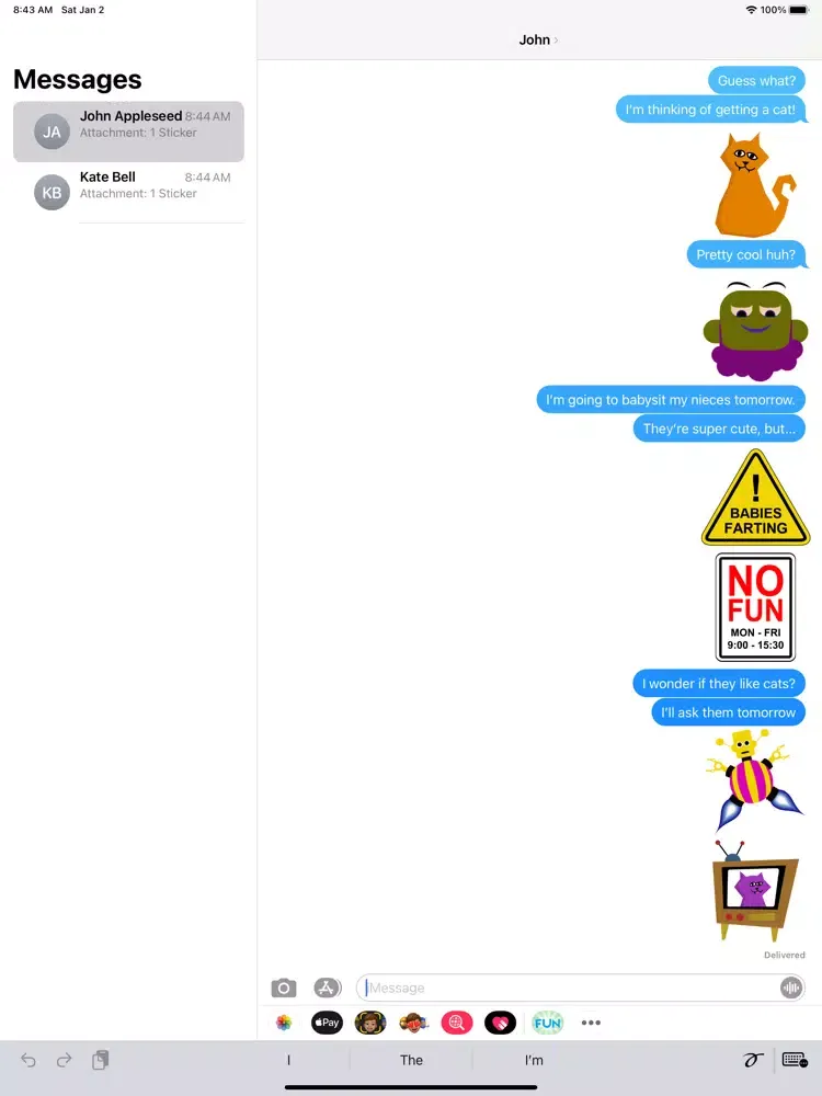 Capturas de pantalla de Fun Sticker Pack iPad 