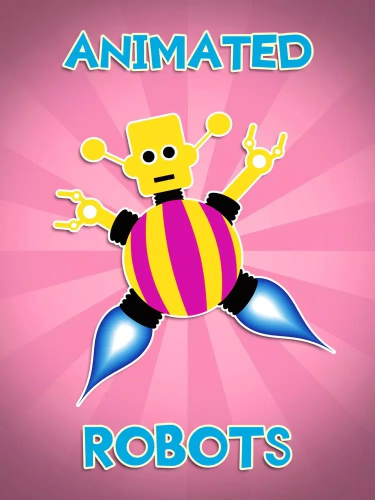 ภาพหน้าจอของ Fun Animated Robots Stickers iPad 