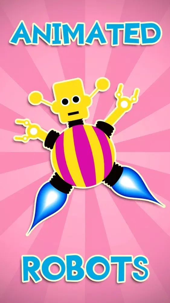 ภาพหน้าจอของ Fun Animated Robots Stickers