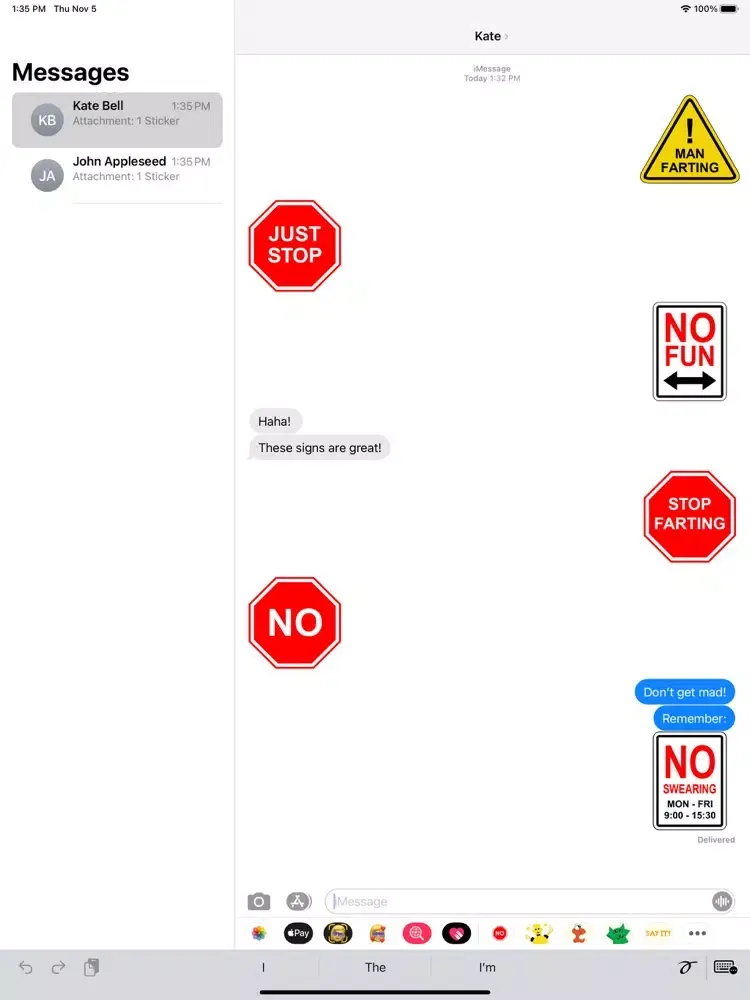Fun Traffic Signs Sticker Pack iPad  Screenshots
