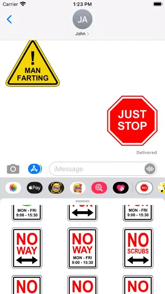 Fun Traffic Signs Sticker Pack Screenshots