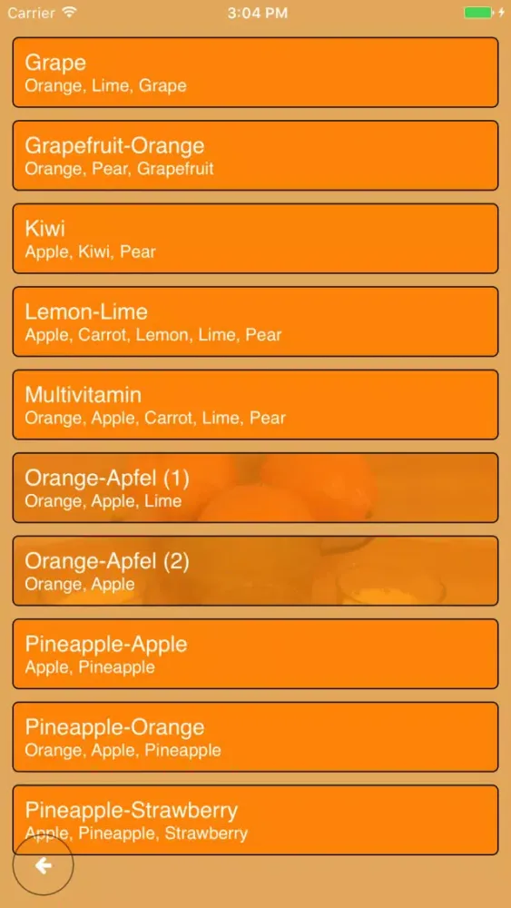 ภาพหน้าจอของ Delicious Recipes for Juicing