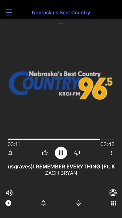 Ảnh chụp màn hình của Country 96 KRGI-FM