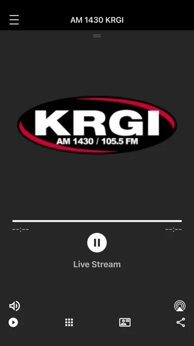Capturas de tela do AM 1430 KRGI