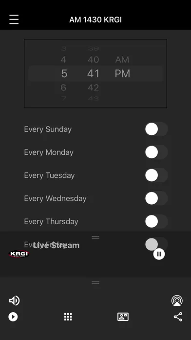 Capturas de tela do AM 1430 KRGI