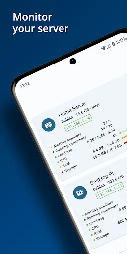 Monitee - Home server monitor سکرین شاٹس
