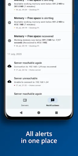 Monitee - Home server monitor سکرین شاٹس