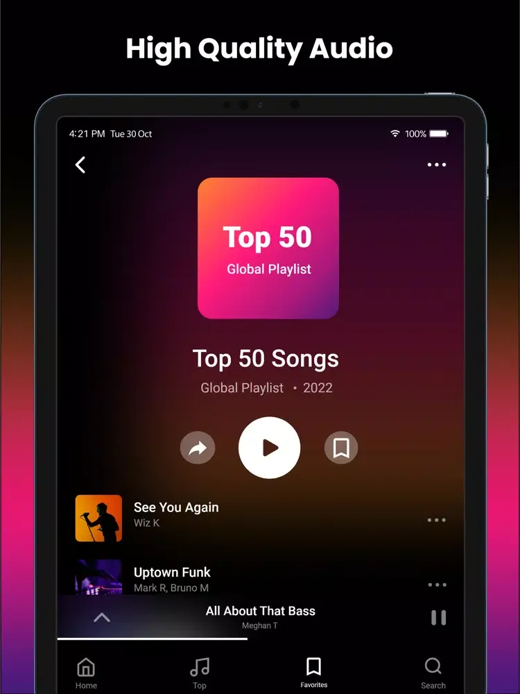 Music Streaming for Youtube iPad  Screenshots