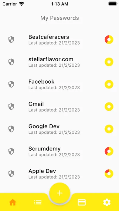 Screenshot di MyPasswords Password Manager