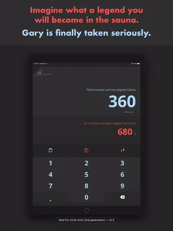 Celsius To Fahrenheit iPad  スクリーンショット