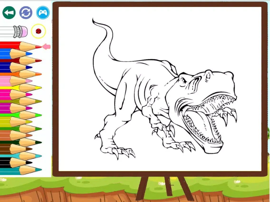 Dinosaurs T Rex Coloring Book Game For Kids iPad 应用截图