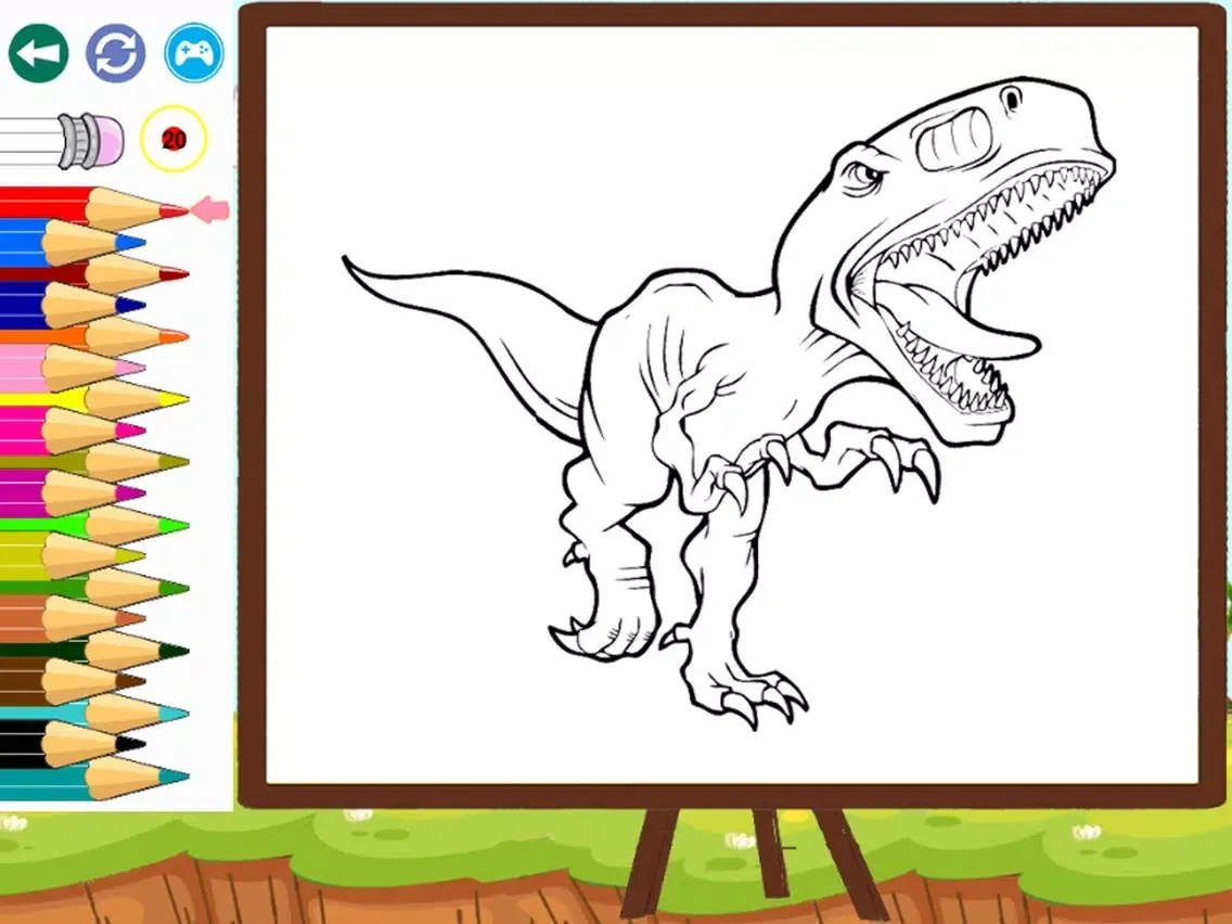 Dinosaurs T Rex Coloring Book Game For Kids iPad 应用截图