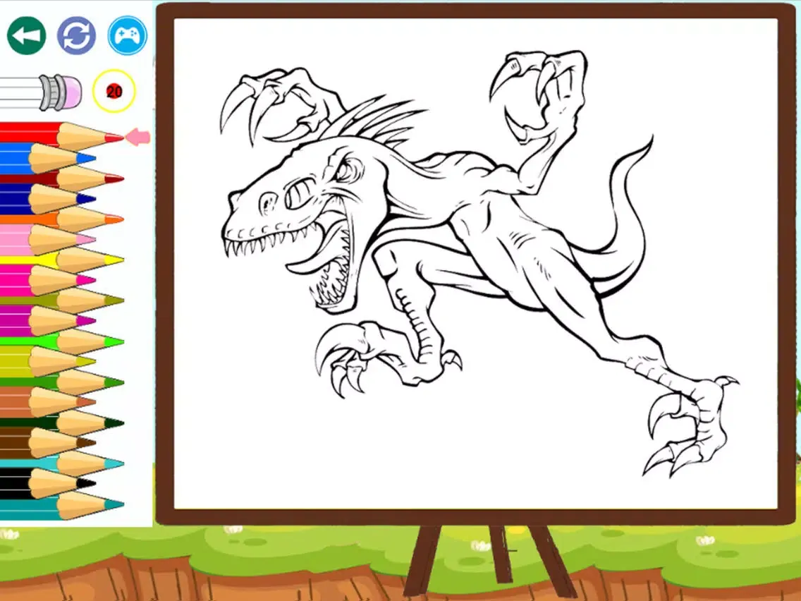Dinosaurs T Rex Coloring Book Game For Kids iPad 应用截图