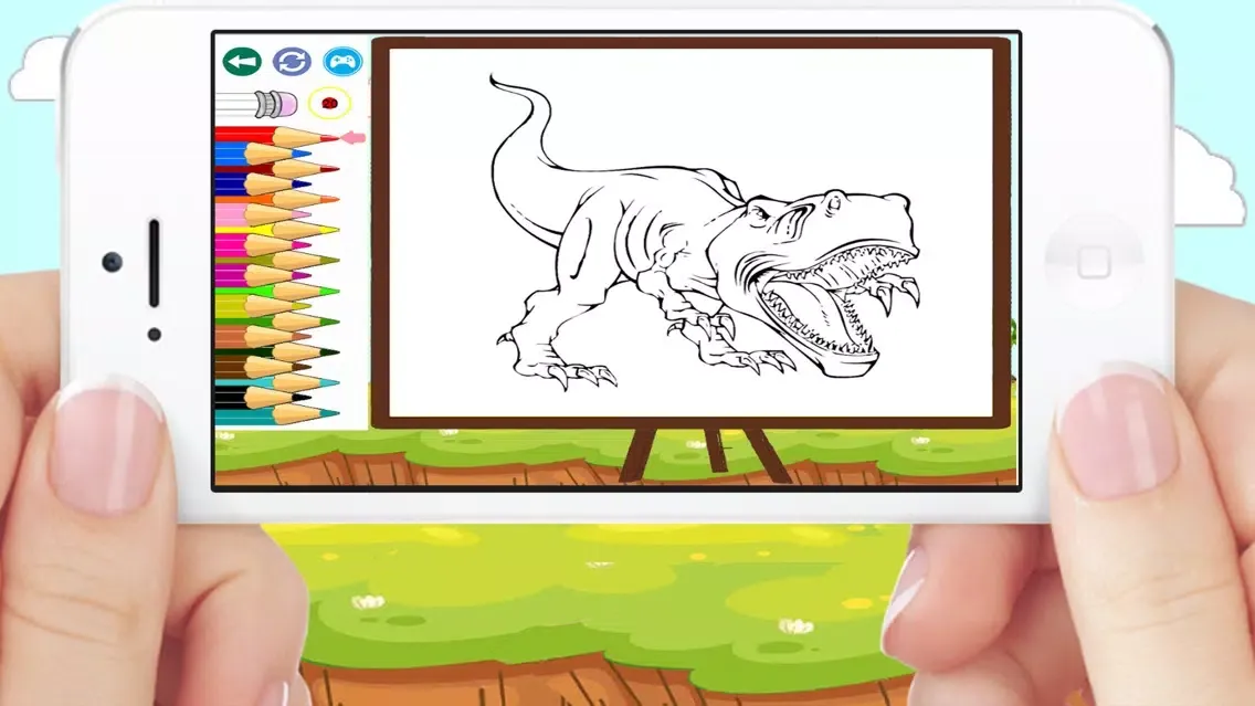 Dinosaurs T Rex Coloring Book Game For Kids应用截图